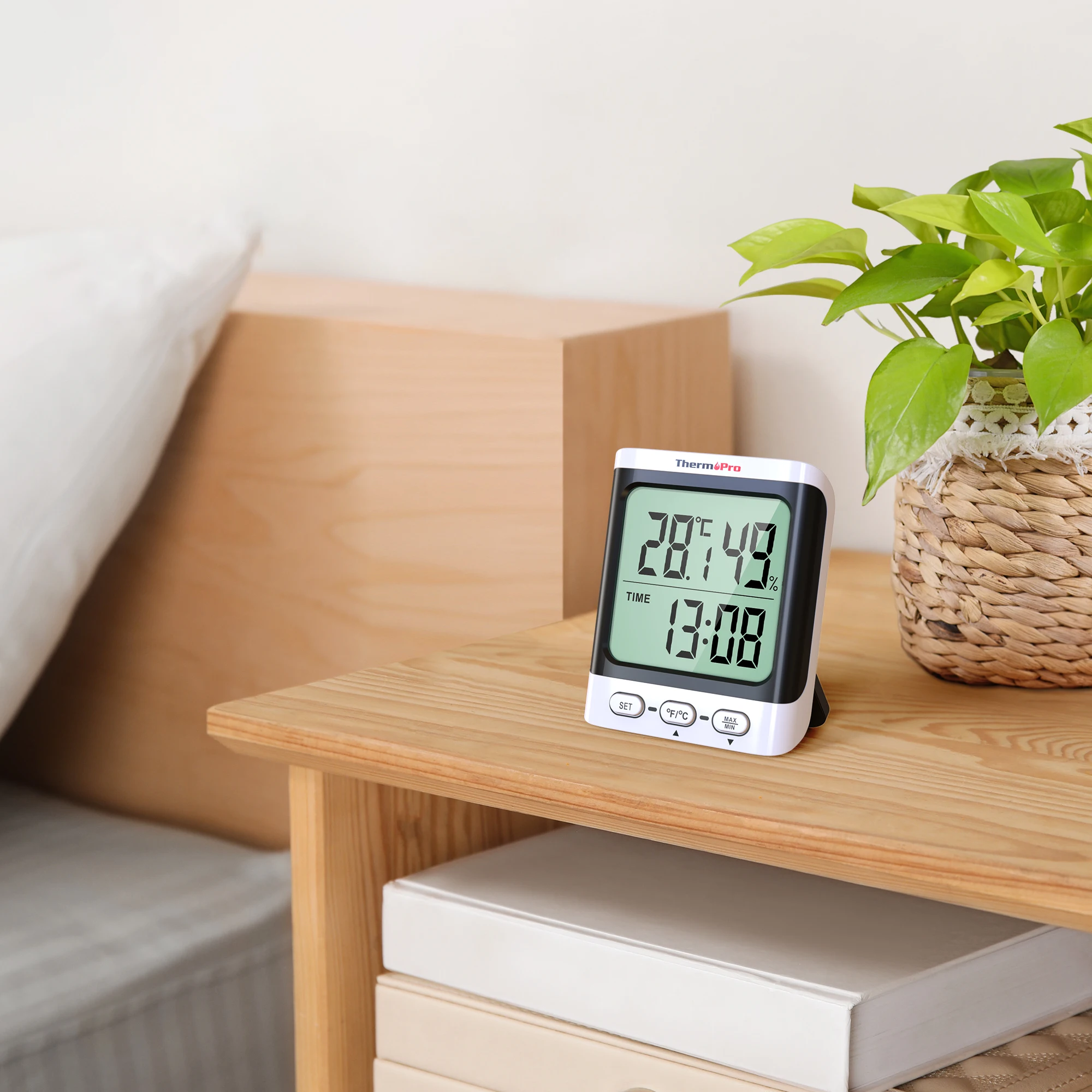 ThermoPro-TP152  LCD ȭ  ǳ  µ , ð  