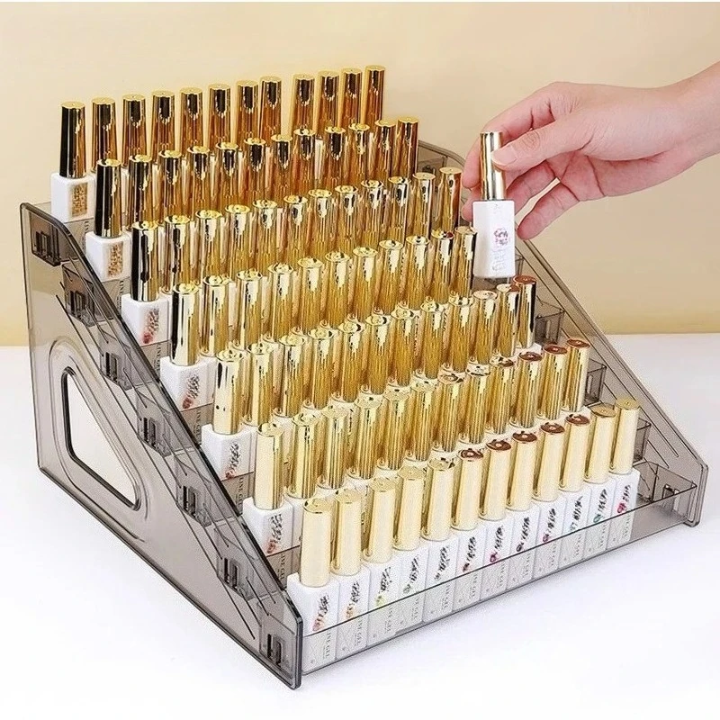 Acrylic Nail Polish Display Organizer 3/4/5/6/7 Layers Clear Cosmetic Rack Frame Jewelry Stand Holder Organization Tools