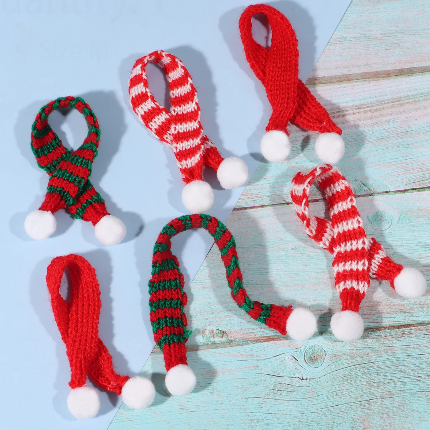 Description Picture 5 of item5-10pcs Knitting Mini Hats Scarf Doll Clothes Accessories DIY Crafts Christmas Party Ornament Decoration Wine Bottle Decors