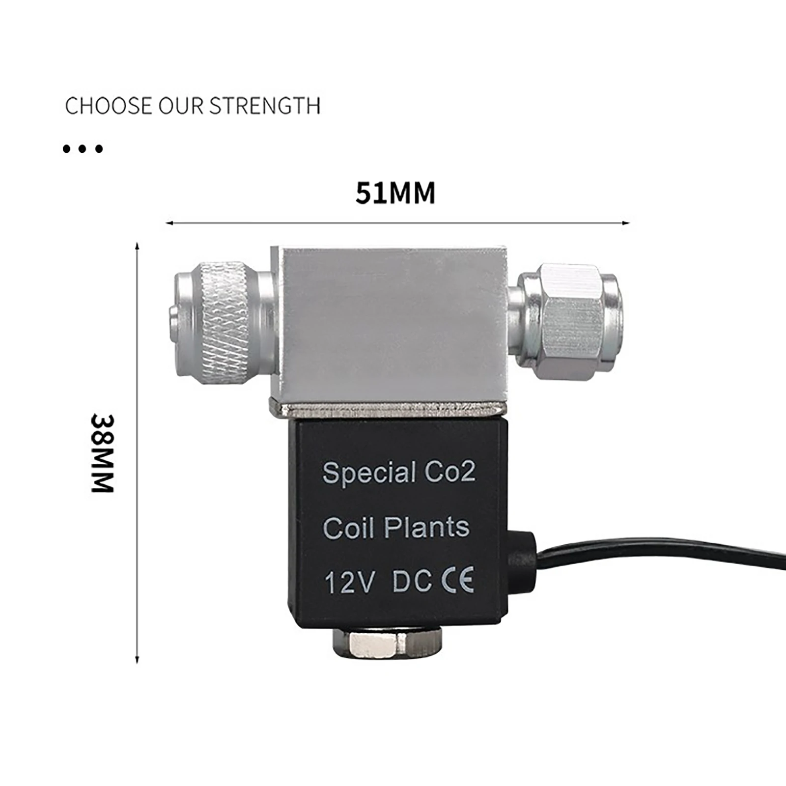 Aquarium Solenoid Valve CO2 System Regulator Aquarium Accessories Electric Low Temperature Magnetic Valve For Fish Tank DC12V 3