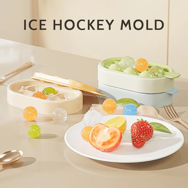 

New Eco Friendly Silicone Ice Sphere Molds 6 Hole Round Ball Ice Cube With Lid Cafe Tea Shop Kitchen Bar Ice Tray Tools