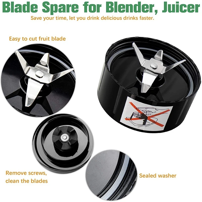 Cross Blade Replacement Part Compatible for Magic-Bullet (250W, MB1001 Series) Blade Stainless Steel Cross Spare
