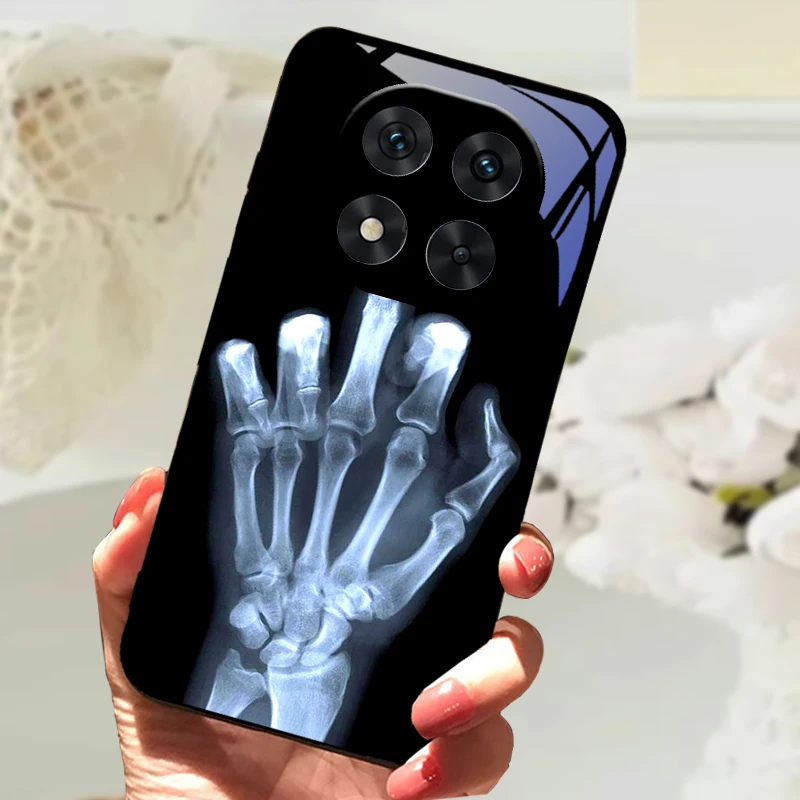 Cute Animal Tempered Glass Phone Case with Shockproof Bumper