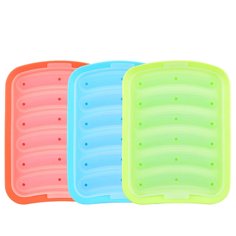 6 In1 Sausage Makers Silicone Mold DIY Hot Dog Handmade Ham DIY Sausage Mould Kitchen Gadge Making and Refrigerated Hot Dog Tool