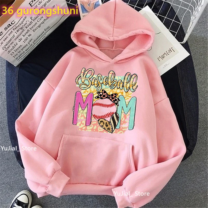 Women'S Clothing Mother'S Day Gift Sweatshirt Leopard Football/Baseball Mom Graphic Print Cap Hoodies Femme Harajuku Tracksuit