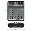 4 Channel Audio Mixer 48V Phantom Power USB Studio