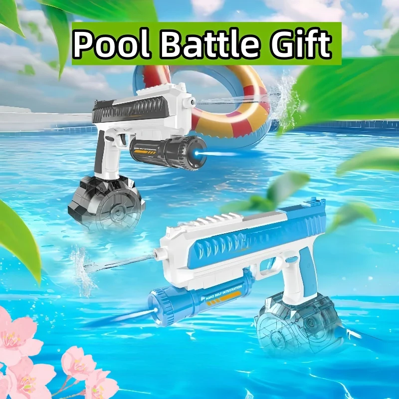 Automatic Electric Water Gun Long Range Firing Continuous Water Squirt Gun Summer Garden Pool Boys Girls Battle Fun Gift