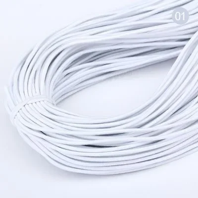 Vibrant 2mm Round Elastic Band - Premium DIY Sewing Accessory (5 Meters)