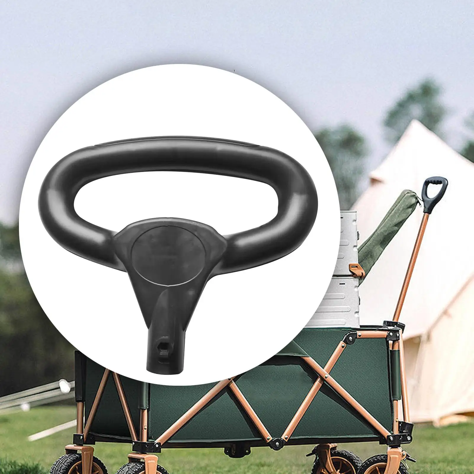 Wagon Cart Push Handle Folding Wagon Push Handle Practical Accessories Lightweight Trolley Parts for Beach Shopping Cart