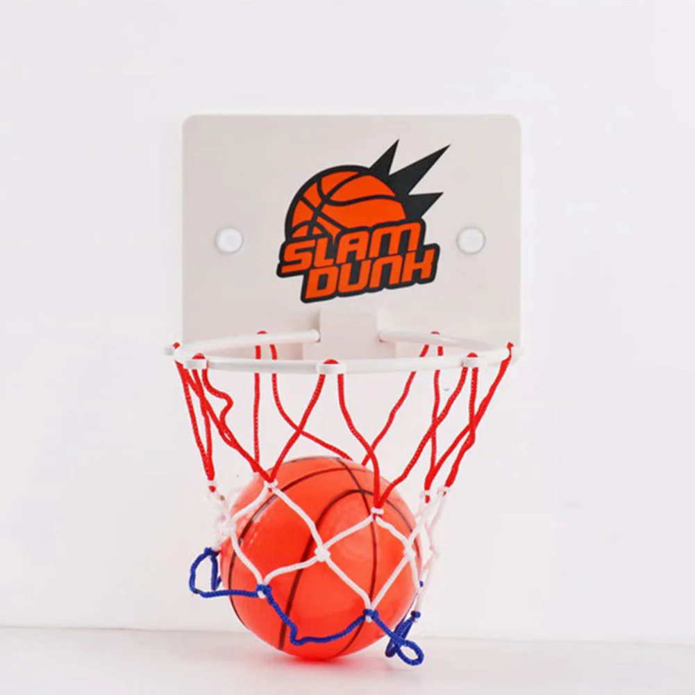 Mini Basketball Hoop Indoor Basketball Basket Kids Smooth Ball With Inflatable Pump Funny Game Toy Suction Cup Basketball Hoop