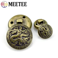 50Pcs Meetee Antiqued Bronze Gold Metal Buttons Dragon for Suits Shirt Coat Jacket Shank Buckle Sewing Clothes Accessories B3-17 1