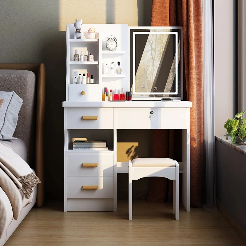 

Organizer Girls Dressing Table White Design Simple Modern Dresser Perfume Stand Penteadeira De Maquiagem Bedroom Furniture