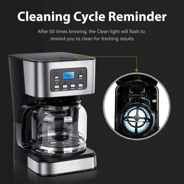 XEOLEO Automatic Coffee Machine Drip Cafe Maker 1.5L Glass Kettle American Espresso Coffee Maker Keep Warm Tea Pot Boiler 2