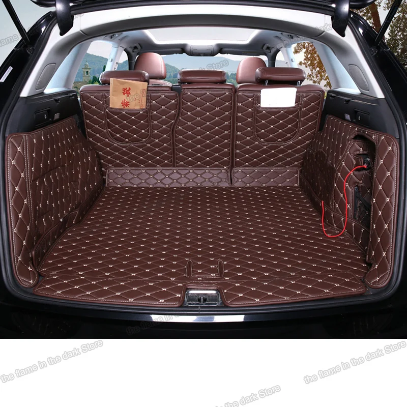 

Кожаный коврик для багажника автомобиля Коврики для багажника для Audi Q5 2008 2009 2010 2011 2012 2013 2014 2015 2016 2017 аксессуары задняя крышка загрузки 8r
