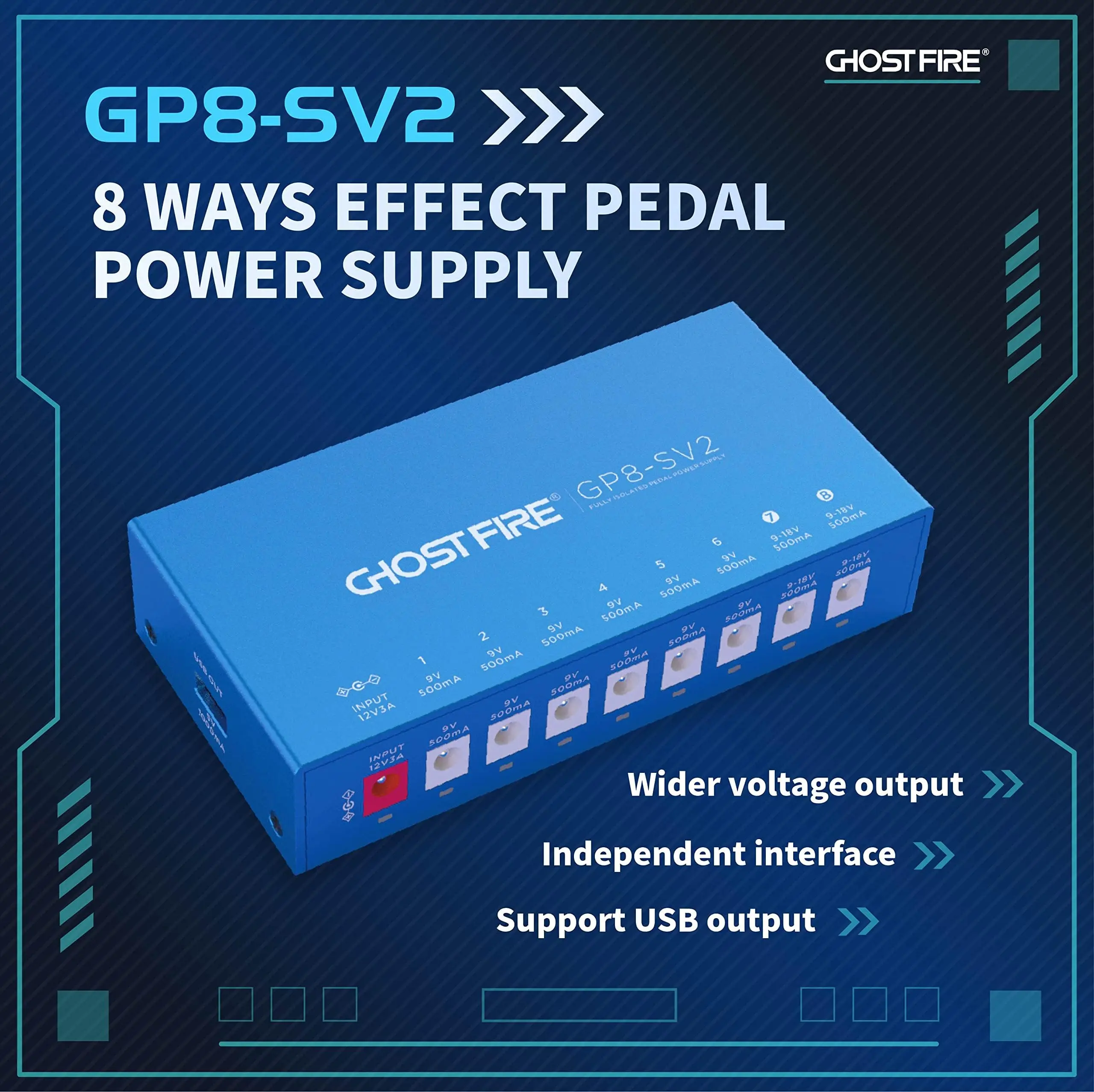 GHOST FIRE GP5-SV1 パワーサプライ Amazon.co.jp: GHOSTFIRE エフェクター 電源 5チャンネル フル