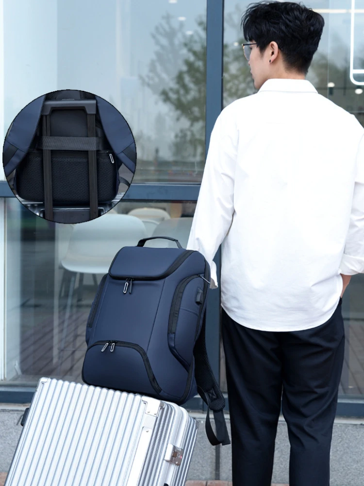 USB charging student backpack Multi functional splash proof leisure travel backpack Large capacity anti-theft business backpack