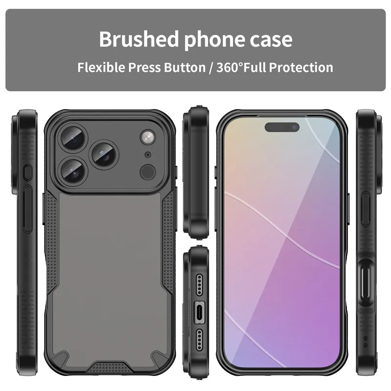 Durable Matte Bumper Protective Phone Case with TPU Border