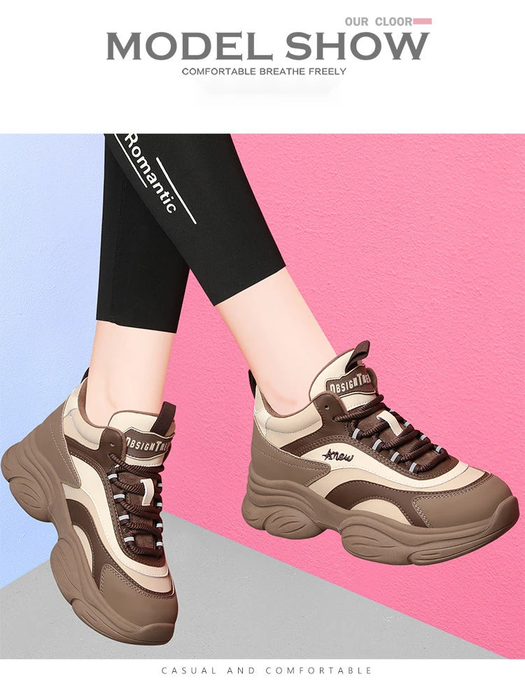 Women's Casual Shoes Comfortable Thick Sole Versatile Trainers_voghion.com