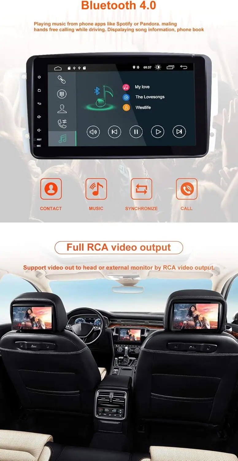 Car radios with Android 14 system For Mercedes Benz W209 W203 W168 W163 W463 Via