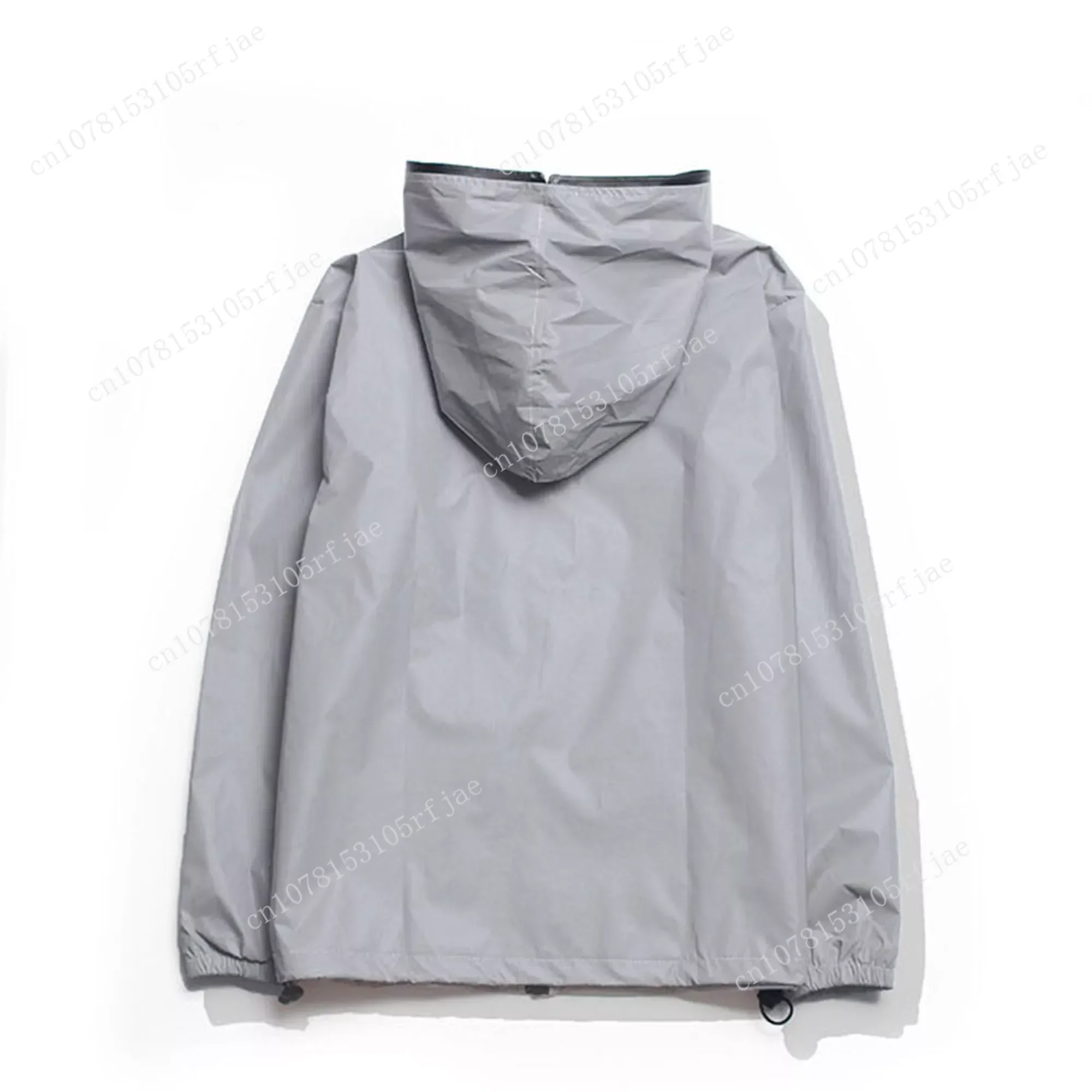 Custom Reflective Jacket Mens Womens Coat Hooded Windbreaker Runing Pocket Jackets Cycling Hiking Zipper Customized Hoodie