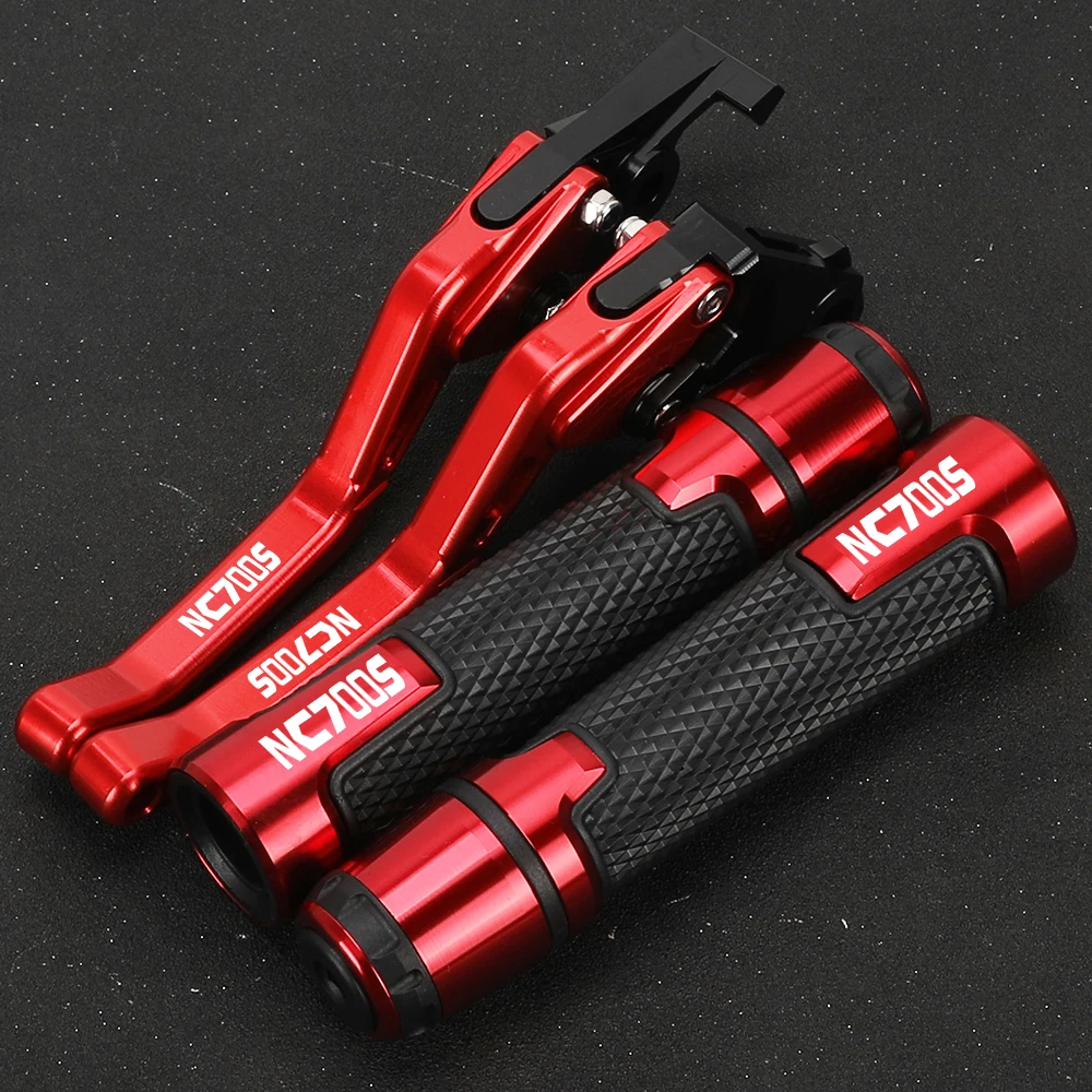 

Motorcycle Accessories CNC Alumiunm Brake Clutch Levers Handlebar Hand Grips Ends For Honda NC700S NC 700S NC700 S 2012-2013