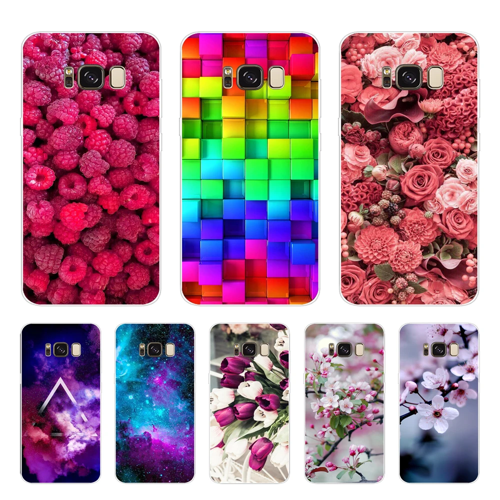 Per Samsung S 8 S8 Custodia Cover Posteriore Per Samsung Galaxy S8 Plus Custodia Cover Morbida In Silicone Tpu Fundas Coque Per Samsung S8 Custodia Pe