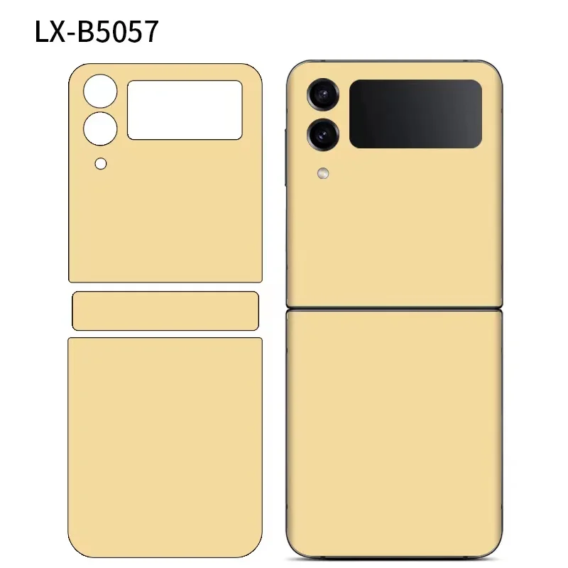 

3M Wrap Plain Color Sticker for Samsung Galaxy Z Flip 4 3 Back + Hinge Skin Protective Film Cover Flip4 Flip3
