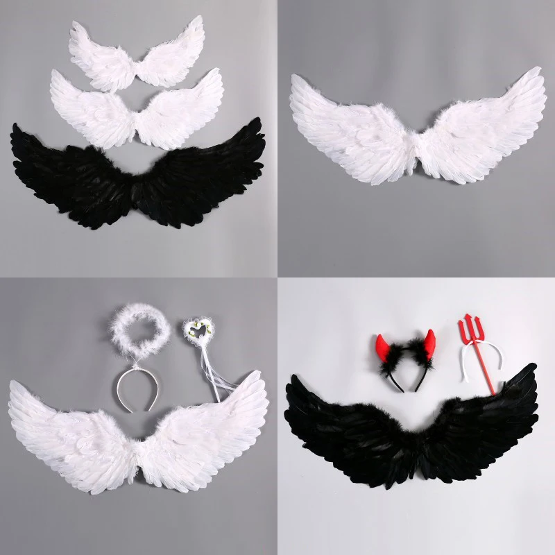 

Детские и взрослые Крылья ангела перо реквизит фотообои крылья демона ласточка