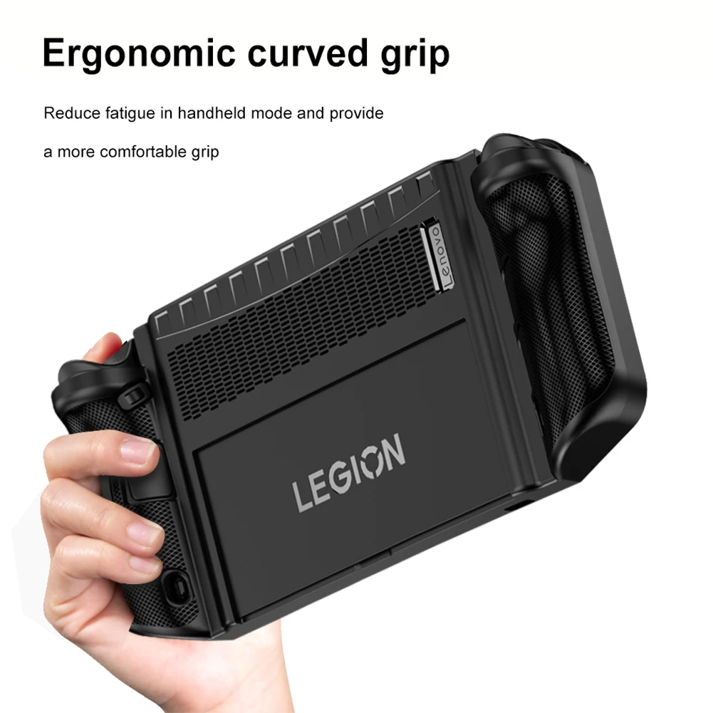 TPU 케이스 충격 방지 보호 케이스, 스탠드 포함, 낙하 방지, 부드러운 보호 슬리브, Lenovo Legion GO 게임 액세서리