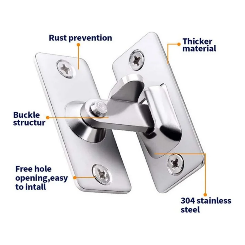 90 Degree Door Lock Flip Latch Gate Latches Safety Door Lock For Barn Wood Fence Sliding Doors 304 Stainless Steel Gate Hardware door lock door latch