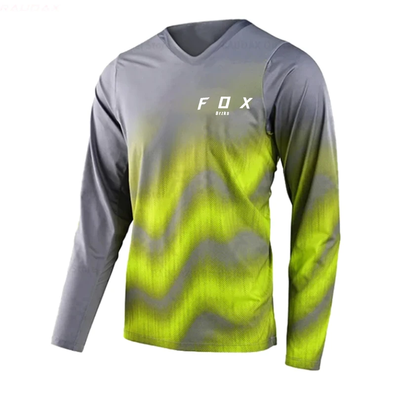 

Men's Long Sleeve Motocross T-Shirt Cycling Jersey Foxbrzks Downhill Mountain Bike MTB Shirts Offroad Motorcycle Enduro Clothing