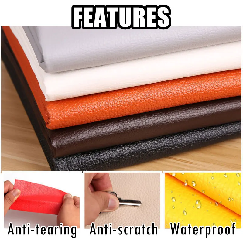 Leather Repair Tape Self-Adhesive Waterproof Wear-Resisting for Furniture Sofa Car Seats Shoes Bags DIY