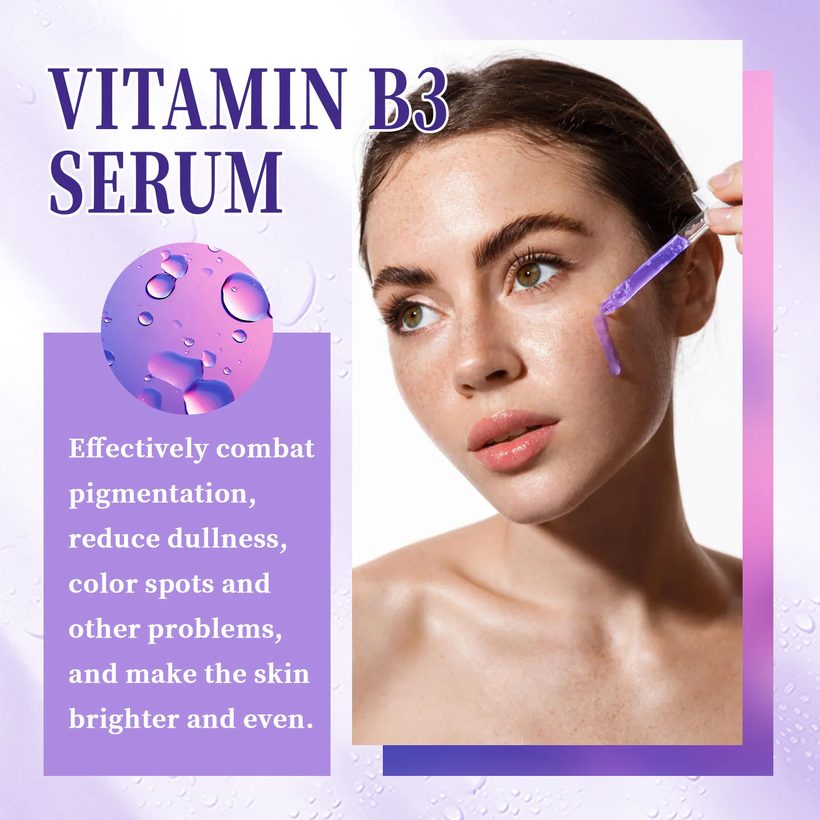 Vitamin B3 Serum Fade Dark Spot Chloasma Lighten Melanin Pigmentation Smooth Pores Rejuvenation Brightening Moisturizing Essence 3
