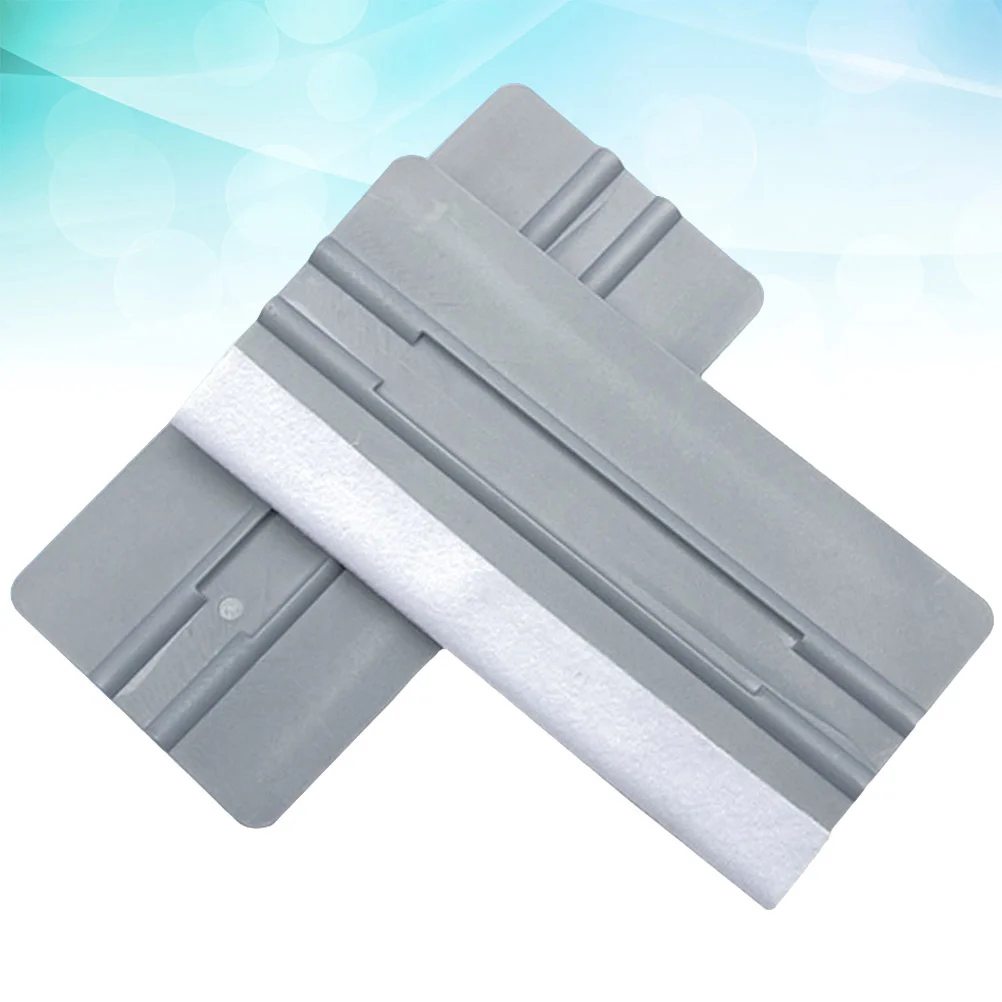 

2PCS/Set Car Window Film Scraper Plastic Auto Squeegee Decal Applying Tool (Grey)