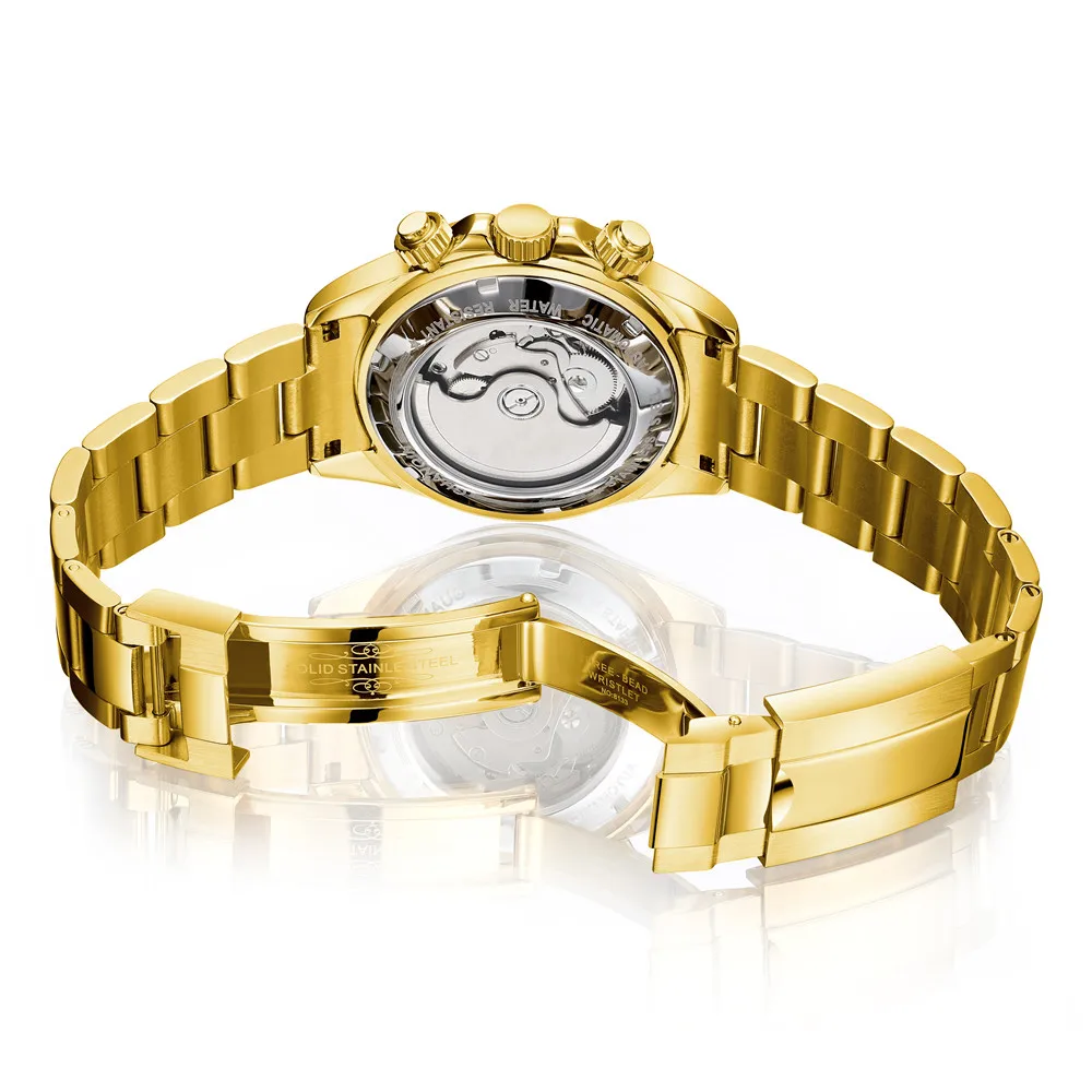 GUANQIN Week Maand Luxe Herenhorloge Waterdicht Automatisch Zelfopwindend Mechanisch Regenboog Diamant Cirkel Ontwerp Saffier Stalen Klok_voghion.com