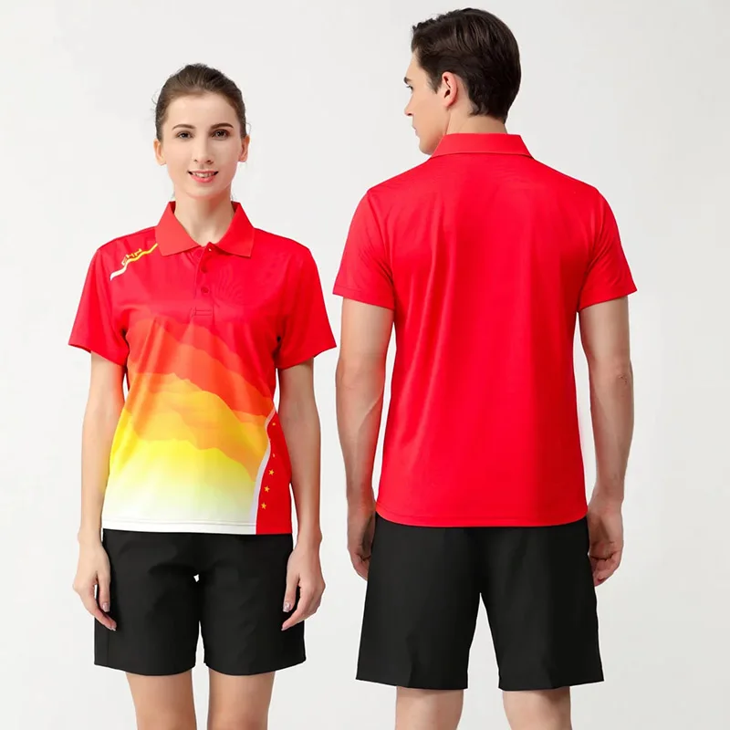 Short sleeve Men Women Children Tennis Shirt Golf Badminton tshirts For Men Table Tennis Shirt sportswear Ping Pong Jerseys short sleeve t shirt sports clothes