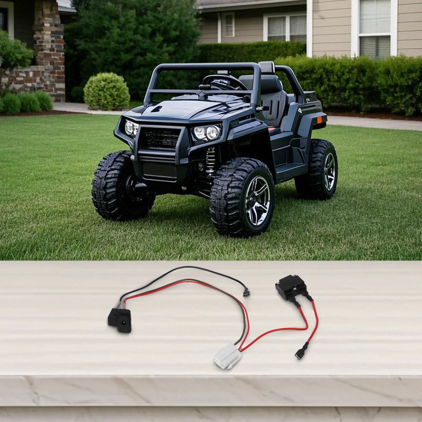 1PCS 3pin Children's Electric Car Charging Interface Charger Socket Suitable For 6/12/24V 3-hole Charging Port Cable Power Tool