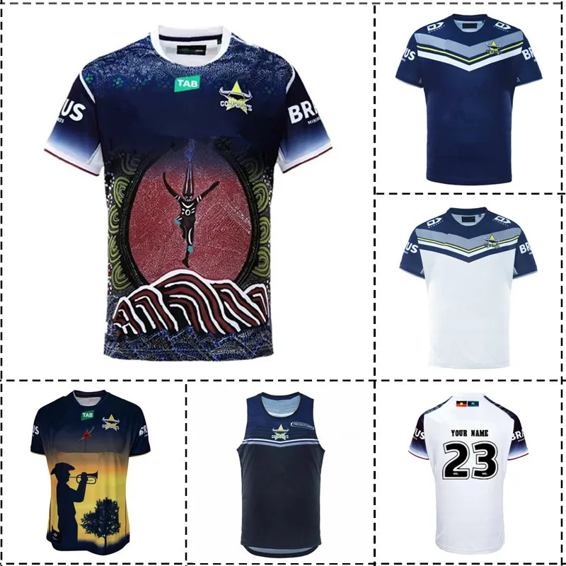 

2023 North Queensland Cowboys Home/Away/local/Anzac/Singlet Rugby Jersey-Мужские Размеры: стандартные (номер с принтом)