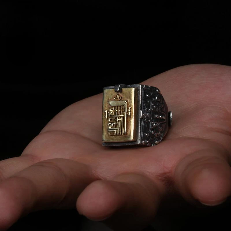 Ethnic Style Silver Color Gluttony Domineering Retro Mature