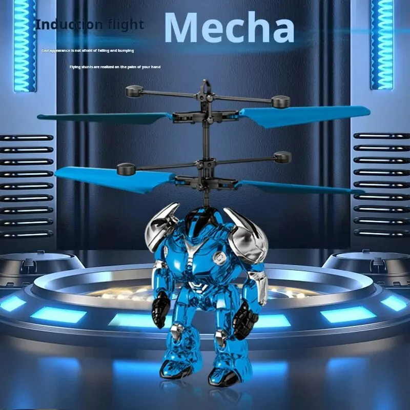 Flying Ball Toy Intelligent Sensing Aircraft Mech Warrior Flying Robot Luminescent Suspension Gesture Sensing