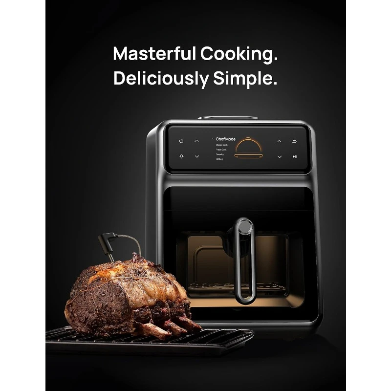 Multi Purpose Air Fryer Just The Press of A Button,Smart Air Fryer Cooker Cook Probe,Water Atomizer,3 Professional Cooking Modes 2