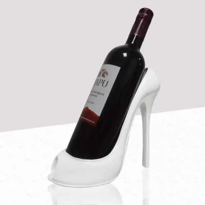 Elegant High-Heeled Shoe Wine Rack - Stylish Home Décor and Gift Ornament