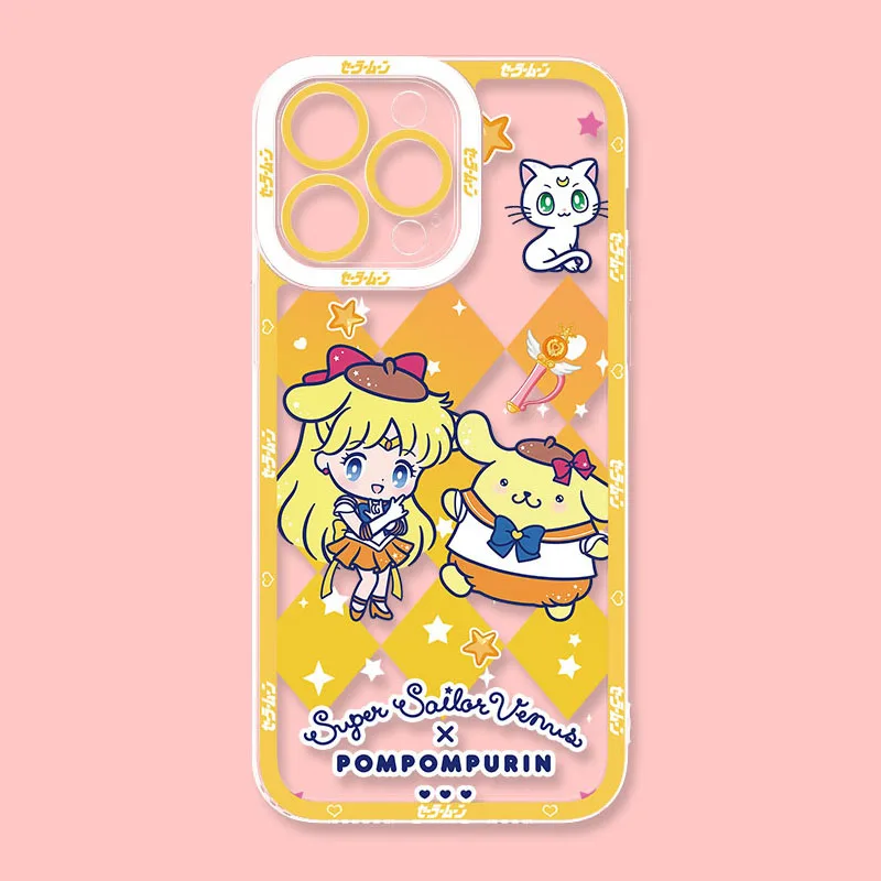 thumbnail image 1 of Sanrio-funda de silicona suave para iPhone, carcasa trasera de Hello Kitty Kuromi para iPhone 15 14 Pro Max 13 12 Mini 11 Pro XR XS X 8 7 6 6S Plus SE 2020, 1 of 5