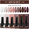 MEET ACROSS 6Pcs/Set 7.3ml Dark Purple Series Gel Nail Polish Autumn Semi Permanent Nail Art UV Gel Varnish Nail Supplies 3