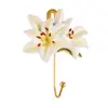 Clothes Hook Wall-mounted Non-slip Towel Hanger Resin Creative Rose Flower Design Key Hook For Hallway 5