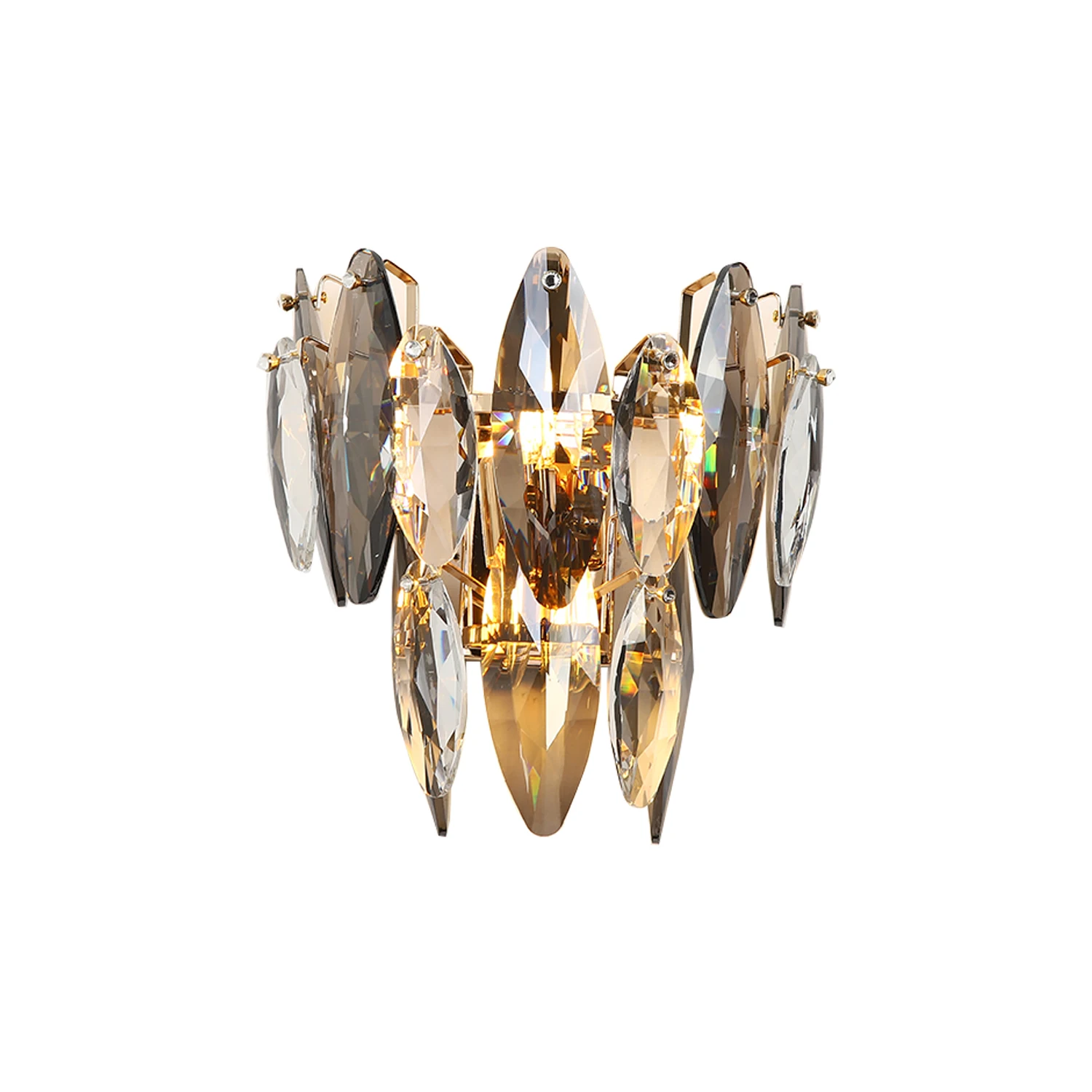 

TTNAO Crystal Wall Lights E14 Gold Led Bedside Wall Night Light Modern Wall Lamp for Bedroom Living Room Bathroom Corridor