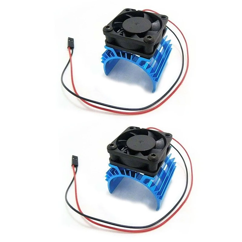 

2X Meta Heat Sink With 5V Cooling Fan For 1/10 RC Car 540 550 3650 Size Motor