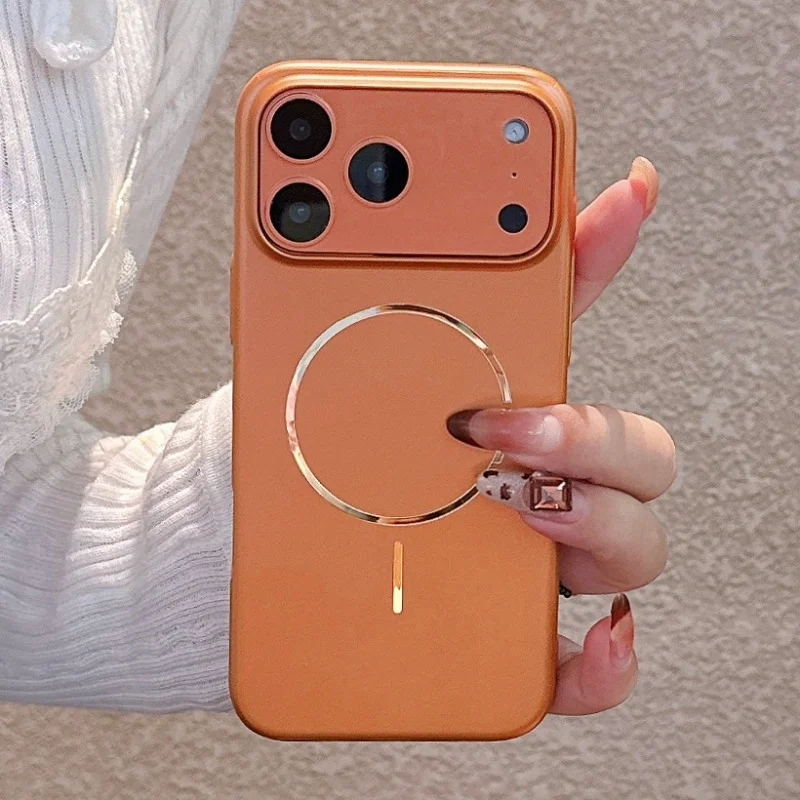 Enhanced Product Title: Sleek Magnetic Matte Phone Case with Wireless Charging Compatibility