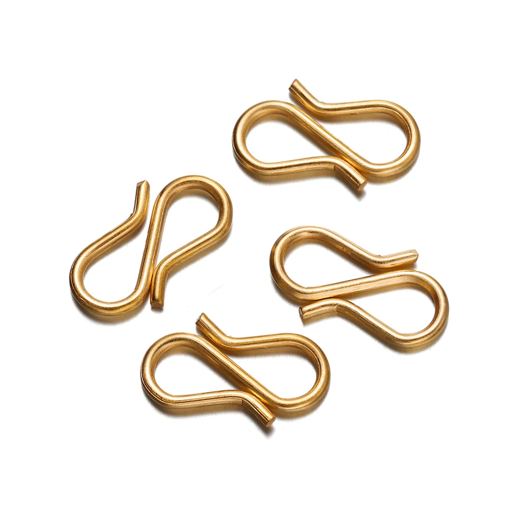 20Pcs/Lot Gold Color Stainless Steel S Shape End Clasps Hooks