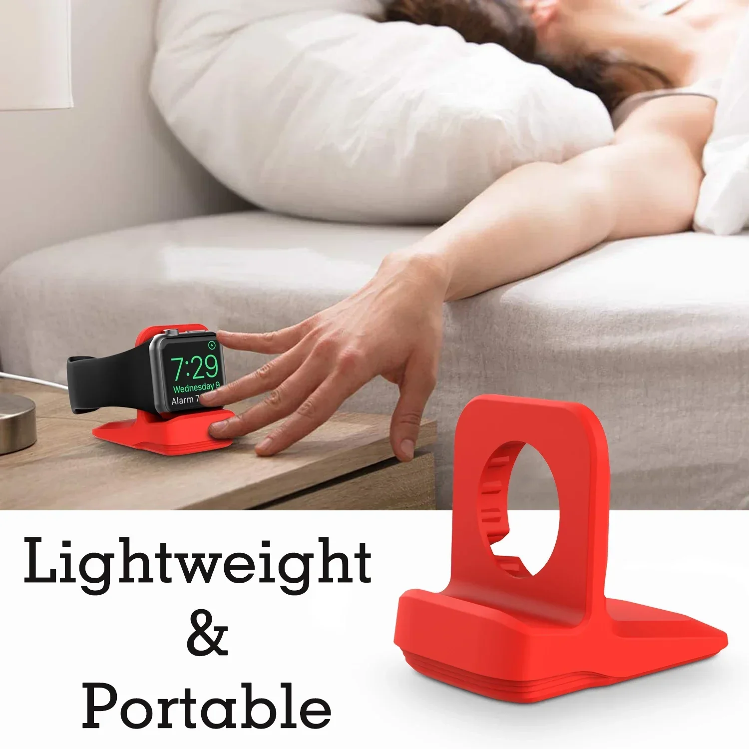 Charger Stand Support for Apple Watch Ultra 9 8 7 49mm Silcone Charging Holder Portable iwatch Holder Bedside table Accessories